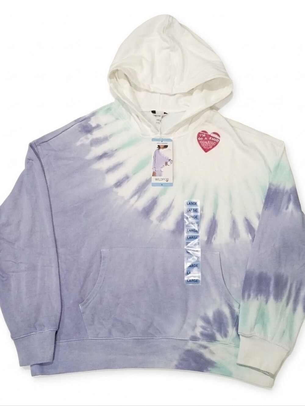 NWT, Wildfox Tie-Dye hoodie, Size L